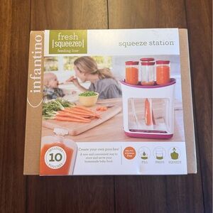 Infantino Squeeze Station Baby Food Maker & Pouch Filler Homemade Baby Food Prep